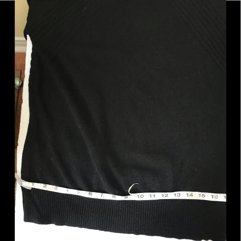 Jones New York NEW 100% Cashmere Sweater Cowl Shawl Collar Ribbed Minimalist P L - Picture 10 of 15